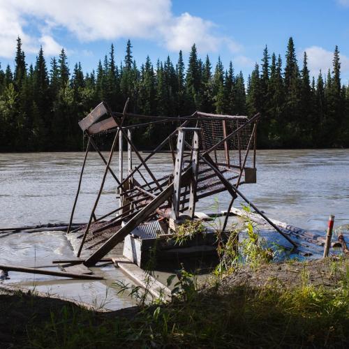 Fish wheel in Nikolai