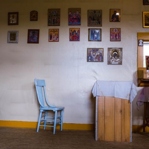 Inside church in Nikolai