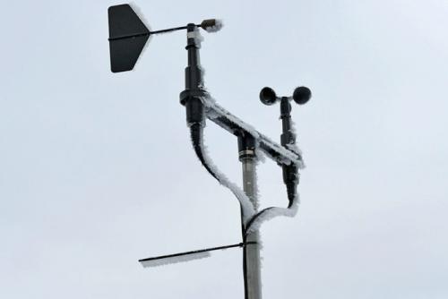 Aerosol sampler anemometer &amp; wind vane