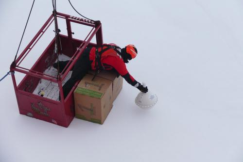 Coast Guard Crew deploying Float Boat Boxes 1 &amp; 2