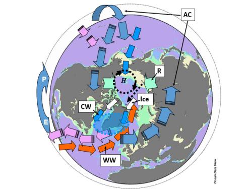 Major elements of hydrological cycle for the Northern Hemisphere