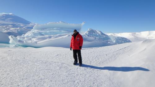 In front of the Erebus Glacier Tongue