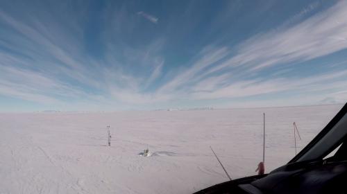 View from helicopter of Lorne AWS