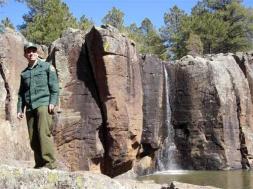 KeyHole Sink in Northern Arizona, with  our Forest Service Guide Neil Weintraub.