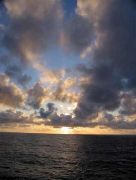 Sunrise over the Bering Sea, a wonderful way to  start the day!