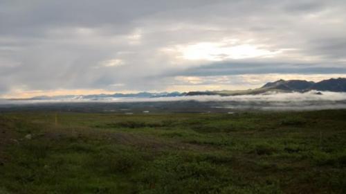 Clouds parting