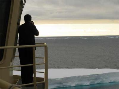 Capt. Mattias on the Bridge Catwalk