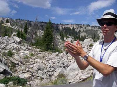 Geology processes near Huckleberry Ridge