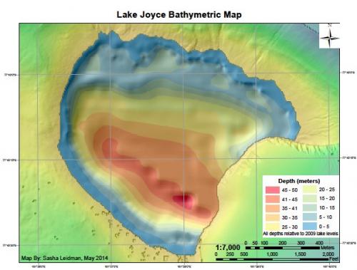 Sasha&#39;s first map, created with data from previous images.  Courtesy of Sasha Leidman.