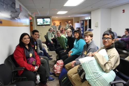 In the PAX terminal at the 109th Airlift Wing base