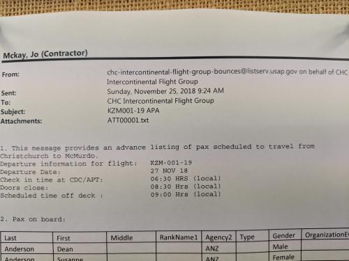 Flight manifest