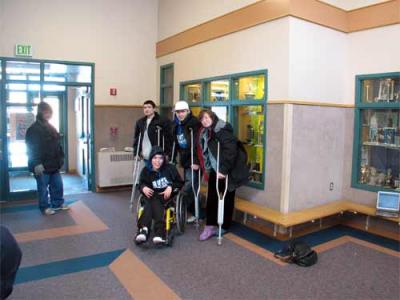 Students on Crutches