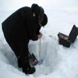 Snow sampling.