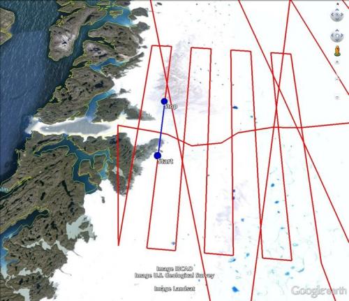 Jakobshavn Glacier flight lines