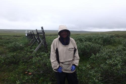 Svea Anderson at riparian site