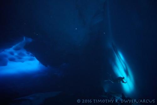 Glacier underwater