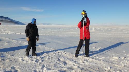 Drilling in the ice