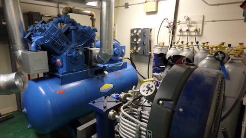 Compressor and tanks