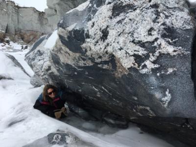 Adeena Teres outside of Kangerlussuaq Greenland. 