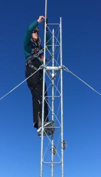 Carol on tower