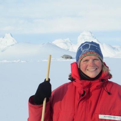 A very happy teacher, at home in Antarctica.