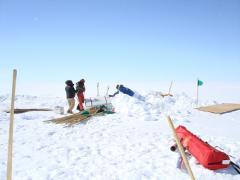 getting core box out of snow pit