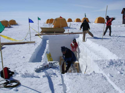 new camp food freezer under construction