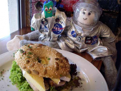 Gumby and Ms. Baker at the Tricycle Lane Cafe