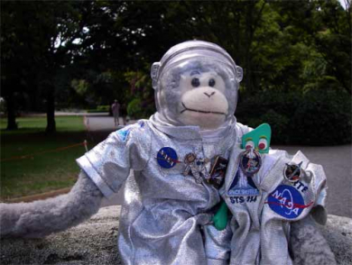 Gumby and Ms. Baker at the Botanical Gardens