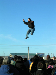 Traditional blanket toss in Barrow, Alaska