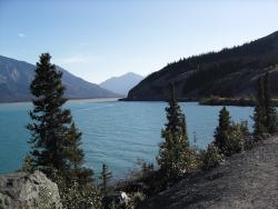 Kluane Lake in Yukon, Canada.