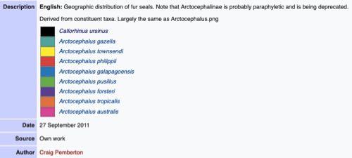 Fur Seal Map Key