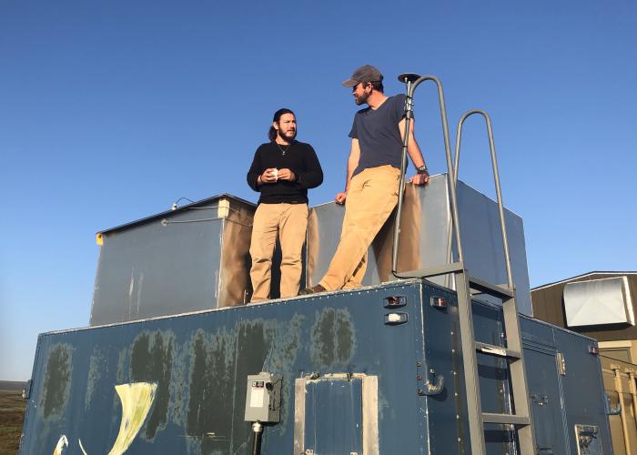 Steven Unger and Jeremy May setting up the GoPro