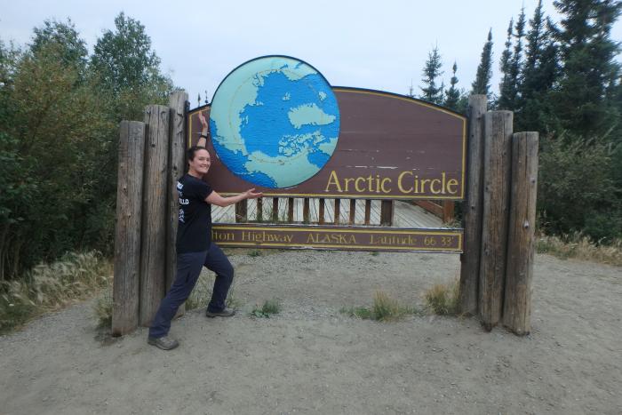 After driving for about 5 hours from Fairbanks we made it to the Arctic circle sign.  