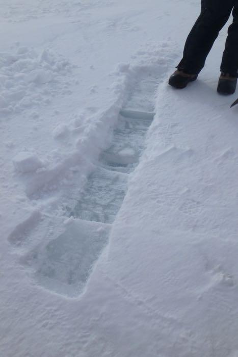 The Steps of an Ice Crack