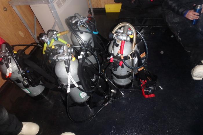 Tanks ready for divers