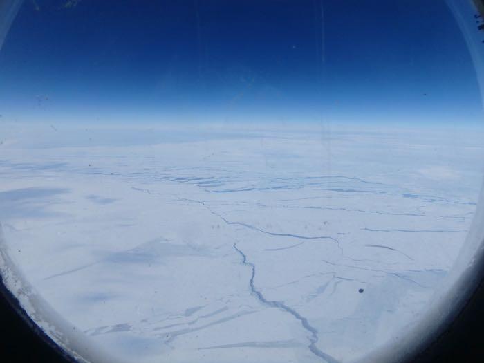 A view of Antarctica from the sky