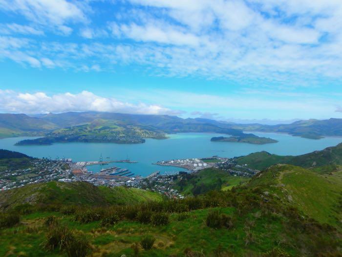 A view of the harbor in Lyttelton, New Zealand