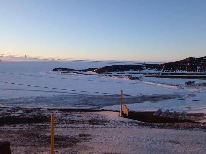 A view of the Sunset at McMurdo Station