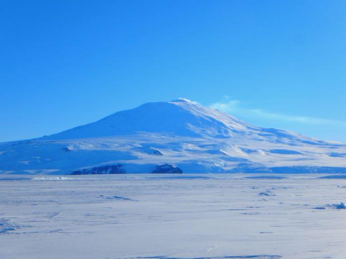 sea ice with Mt. Erebus