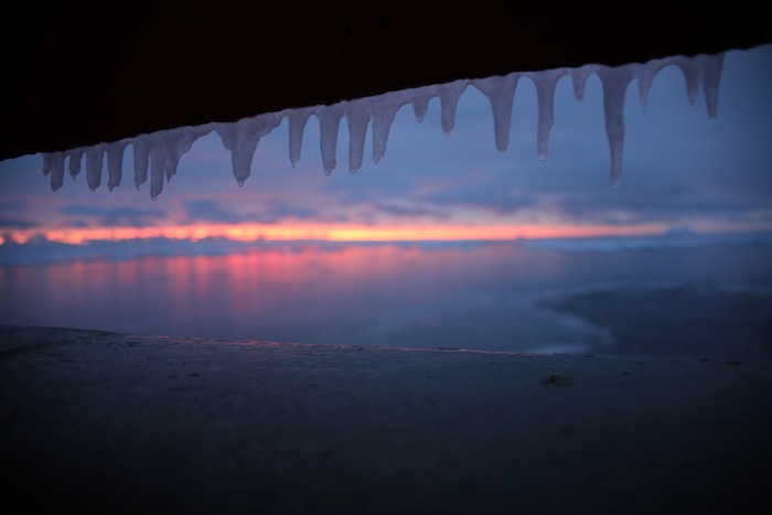 Icicles in the scupper, attempt #3