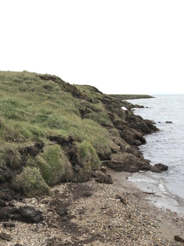 Eroding beach bluffs