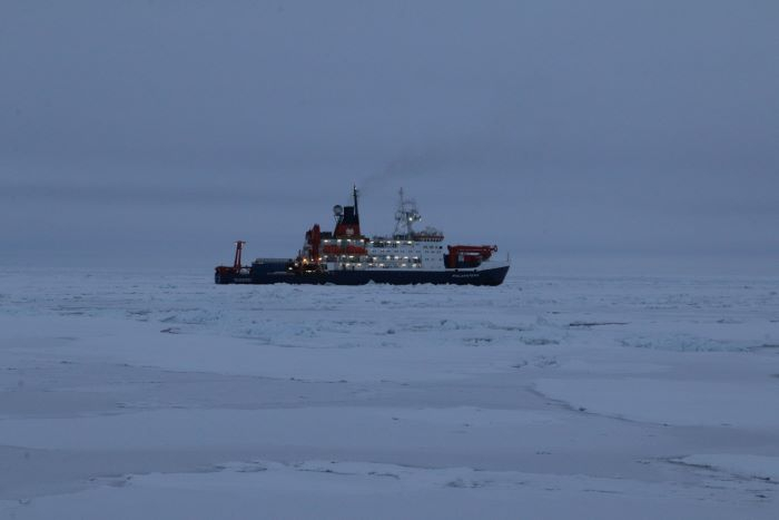 Vessel in the sea ice