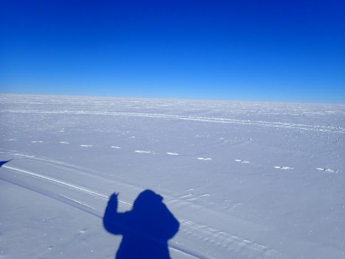 Jocelyn's shadow in the snow