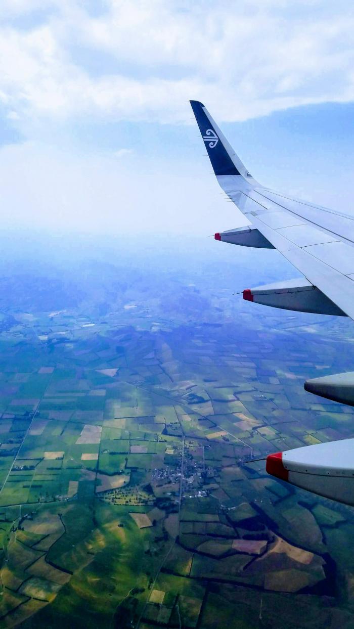 View of Christchurch from the plane