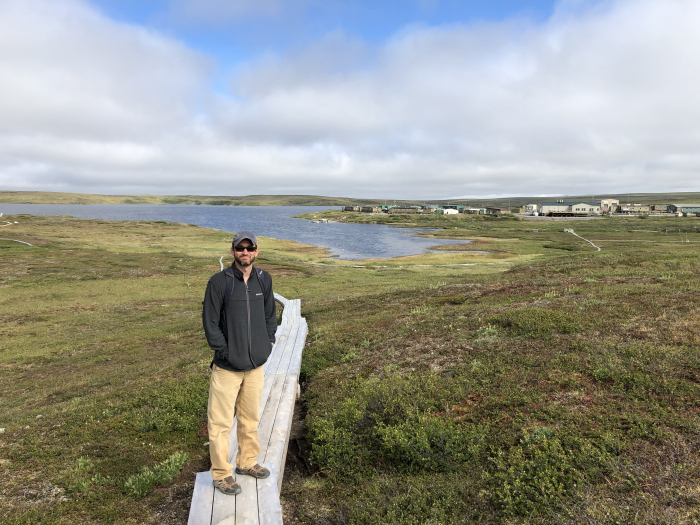 Researcher Jeremy May at Toolik Field Station, Alaska. Photo by Alejandra Martinez (PolarTREC 2019), Courtesy of ARCUS