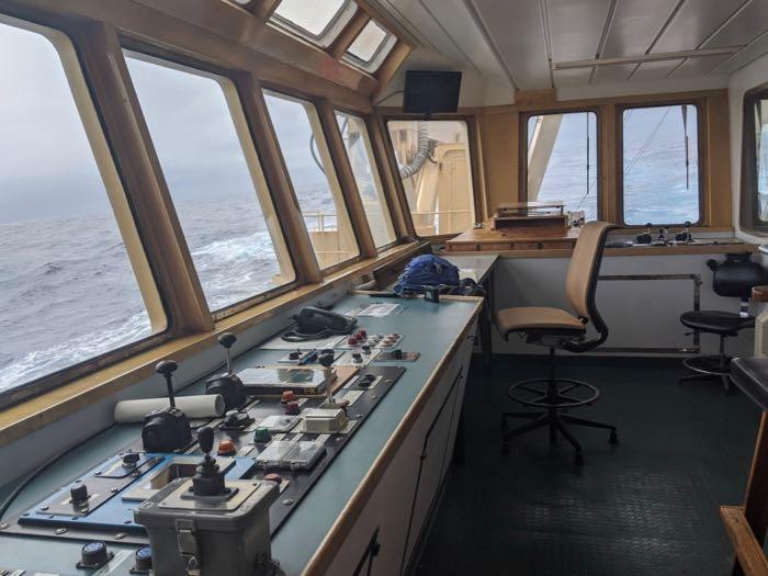 The aft control room on the R/V Nathaniel B. Palmer icebreaker