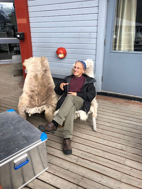 Outside Radisson Blu Hotel in Longyearbyen