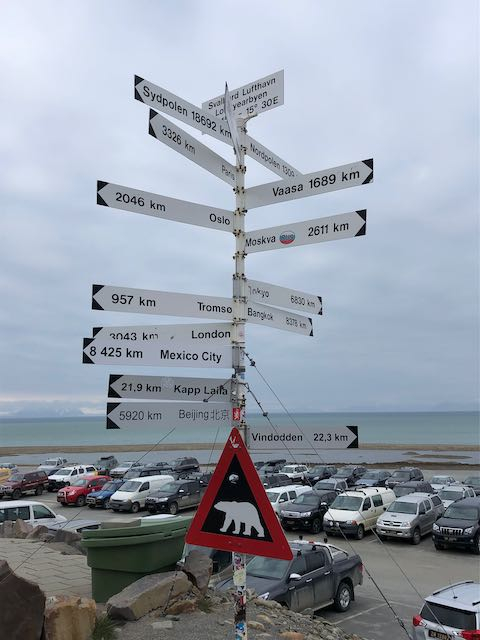 sign at Longyearbyen airport