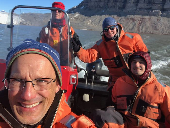 The team on the boat